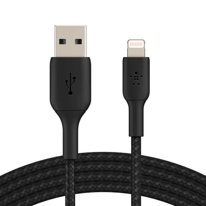 Braided-Lightning-to-USB-A-Cable-3m-98ft-Black - Promallshop